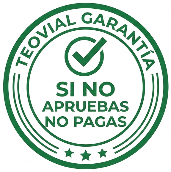 Garantía oficial TEOVIAL: si no apruebas, no pagas
